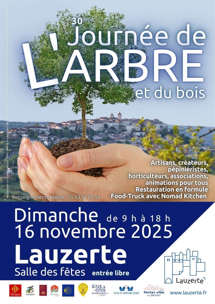 Journée de l'Arbre et du bois 2025 - 30 ième Lauzerte - Affiche