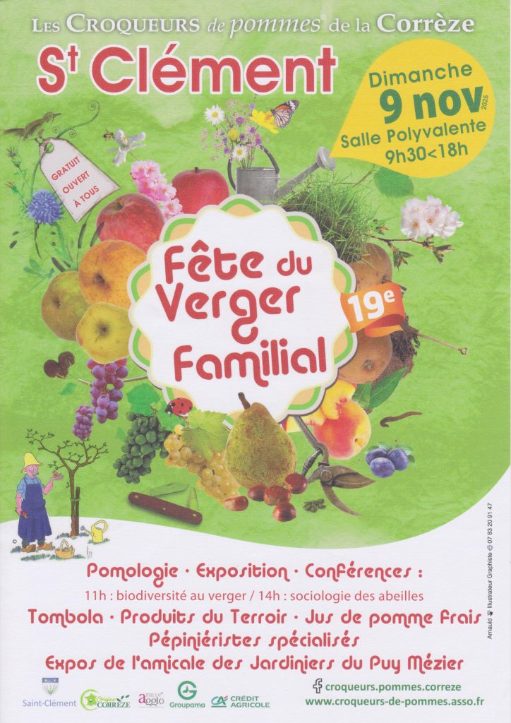 Affiche - Fête du verger de St Clément - des Croqueurs de Pommes de la Corrèze 19