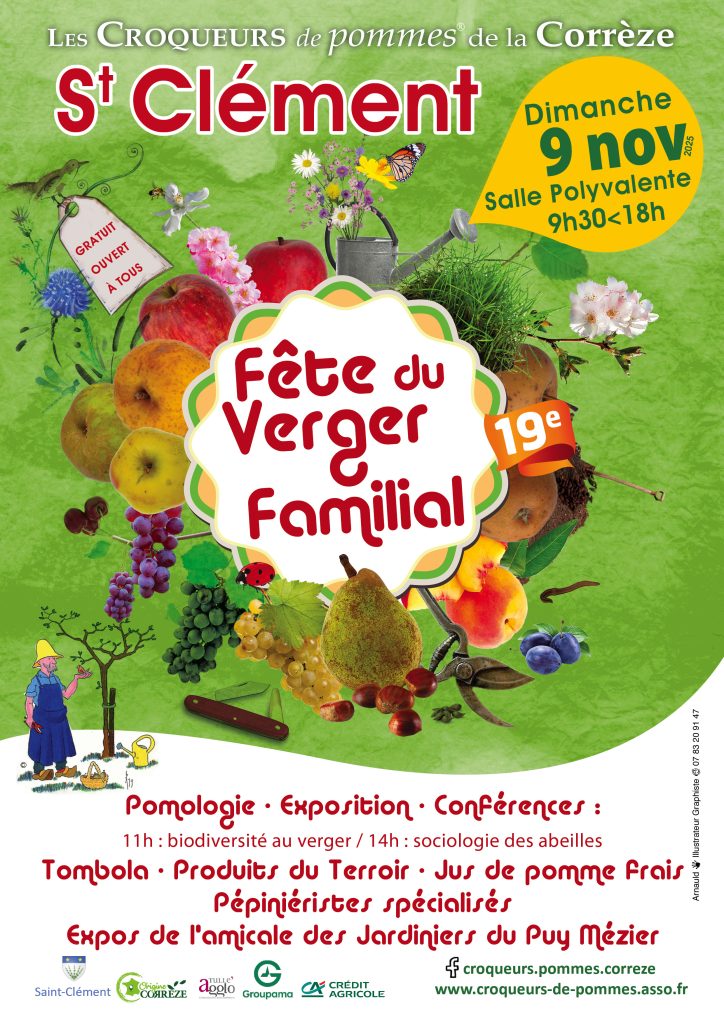 Affiche - Fête du verger de St Clément - des Croqueurs de Pommes de la Corrèze 19